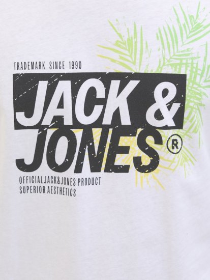  Jack & Jones Jaxon Crew Neck T-Shirt White - T-shirts - T-shirts i store størrelser - 2XL-14XL