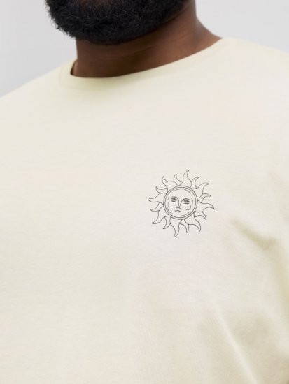 Jack & Jones Jackie Crew Neck T-Shirt Moonbeam - T-shirts - T-shirts i store størrelser - 2XL-14XL