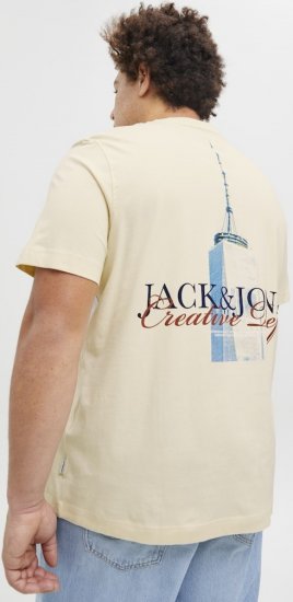 Jack & Jones Boston Photo Crew Neck T-Shirt Antique White - T-shirts - T-shirts i store størrelser - 2XL-14XL