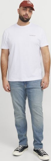 Jack & Jones Boston Photo Crew Neck T-Shirt Bright White - T-shirts - T-shirts i store størrelser - 2XL-14XL