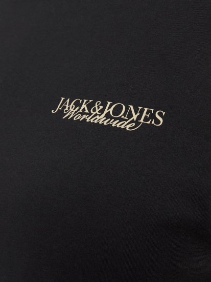 Jack & Jones Boston Photo Crew Neck T-Shirt Black - T-shirts - T-shirts i store størrelser - 2XL-14XL