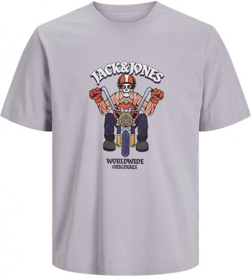 Jack & Jones Anatomy Skull Crew Neck T-Shirt Violet - T-shirts - T-shirts i store størrelser - 2XL-14XL