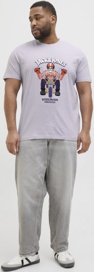 Jack & Jones Anatomy Skull Crew Neck T-Shirt Violet - T-shirts - T-shirts i store størrelser - 2XL-14XL