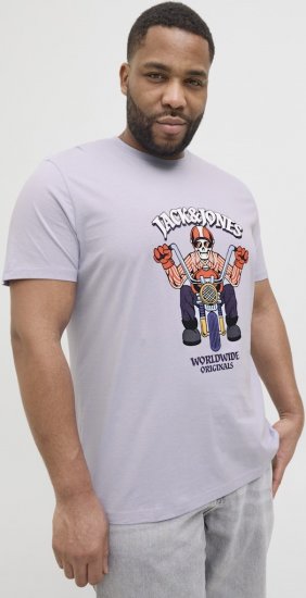 Jack & Jones Anatomy Skull Crew Neck T-Shirt Violet - T-shirts - T-shirts i store størrelser - 2XL-14XL