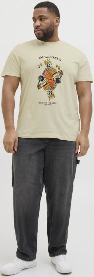 Jack & Jones Anatomy Skull Crew Neck T-Shirt Antique White - T-shirts - T-shirts i store størrelser - 2XL-14XL