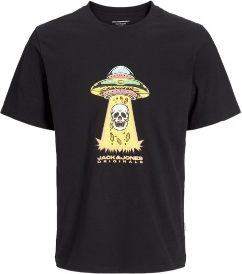 Jack & Jones Anatomy Skull Crew Neck T-Shirt Black - T-shirts - T-shirts i store størrelser - 2XL-14XL