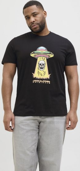 Jack & Jones Anatomy Skull Crew Neck T-Shirt Black - T-shirts - T-shirts i store størrelser - 2XL-14XL