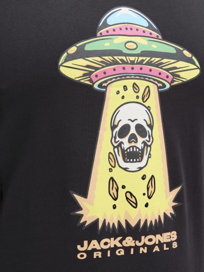 Jack & Jones Anatomy Skull Crew Neck T-Shirt Black - T-shirts - T-shirts i store størrelser - 2XL-14XL