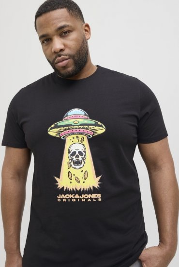 Jack & Jones Anatomy Skull Crew Neck T-Shirt Black - T-shirts - T-shirts i store størrelser - 2XL-14XL