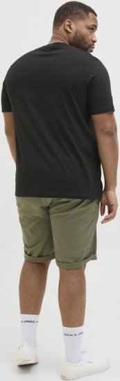 Jack & Jones Split Pocket Print T-Shirt Black - T-shirts - T-shirts i store størrelser - 2XL-14XL