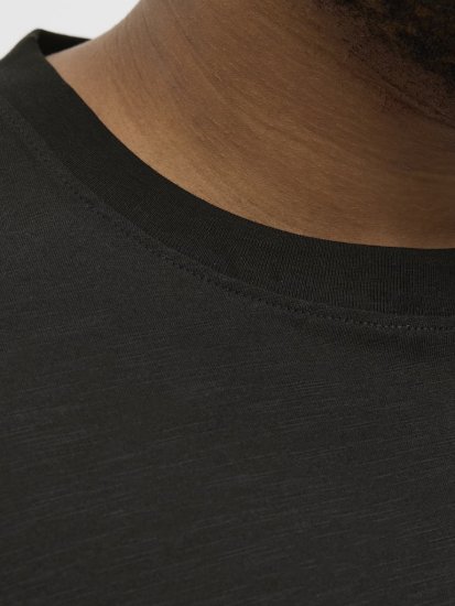 Jack & Jones Split Pocket Print T-Shirt Black - T-shirts - T-shirts i store størrelser - 2XL-14XL