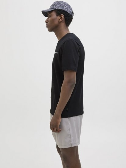 Jack & Jones FUSION Full Branding T-Shirt Black - T-shirts - T-shirts i store størrelser - 2XL-14XL