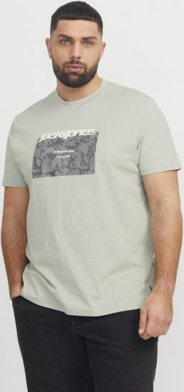 Jack & Jones Tarmac Camo Crew Neck T-Shirt Green - T-shirts - T-shirts i store størrelser - 2XL-14XL