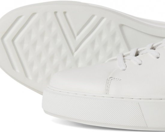 Jack & Jones Stockholm Leather Sneakers Bright White/Leather - Herresko 40-52 - Herresko og sneakers str. 40-52