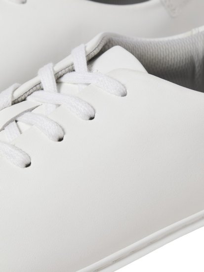 Jack & Jones Stockholm Leather Sneakers Bright White/Leather - Herresko 40-52 - Herresko og sneakers str. 40-52