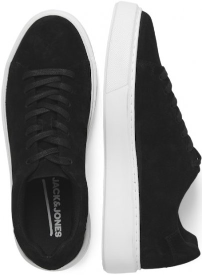 Jack & Jones Stockholm Leather Sneakers Black/Suede - Herresko 40-52 - Herresko og sneakers str. 40-52