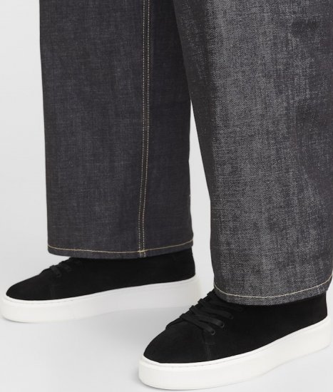 Jack & Jones Stockholm Leather Sneakers Black/Suede - Herresko 40-52 - Herresko og sneakers str. 40-52