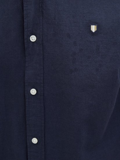 Jack & Jones Summer Shield Short Sleeve Shirt Maritime Blue - Skjorter - Skjorter til store mænd 2XL- 8XL