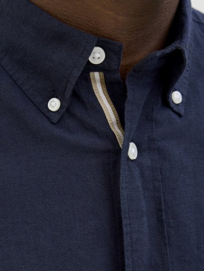 Jack & Jones Summer Shield Short Sleeve Shirt Maritime Blue - Skjorter - Skjorter til store mænd 2XL- 8XL