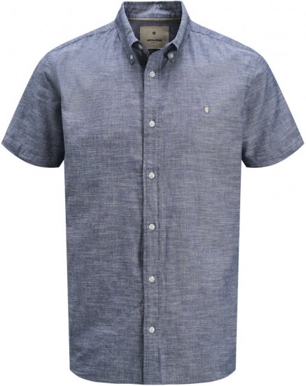 Jack & Jones Summer Shield Short Sleeve Shirt Faded Denim - Skjorter - Skjorter til store mænd 2XL- 8XL