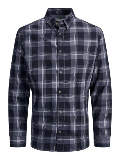 Jack & Jones JJPLAIN LOGAN Shirt Navy - Skjorter - Skjorter til store mænd 2XL- 8XL