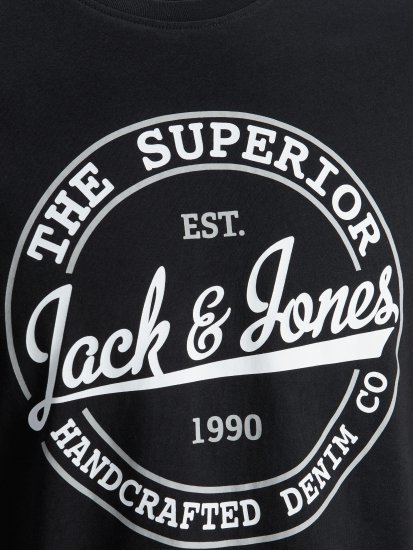 Jack & Jones JJBRAT T-Shirt Black - T-shirts - T-shirts i store størrelser - 2XL-14XL