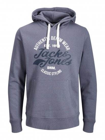 Jack & Jones JJBRAT SWEAT Hoodie Indigo - Trøjer og hættetrøjer - Trøjer og Hættetrøjer i store størrelser - 2XL-14XL