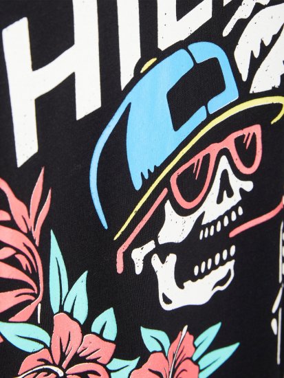 Jack & Jones JJCHILLER With Back Print Black - T-shirts - T-shirts i store størrelser - 2XL-14XL