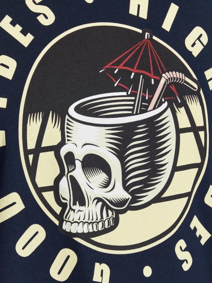 Jack & Jones JJEUSTACE T-Shirt Navy - T-shirts - T-shirts i store størrelser - 2XL-14XL