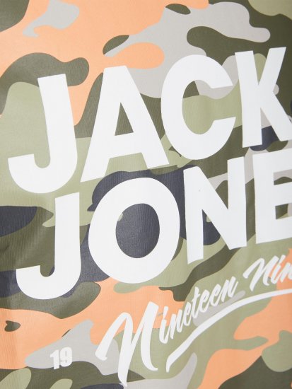 Jack & Jones JJPETE SHAPE Camo Print T-Shirt Navy - T-shirts - T-shirts i store størrelser - 2XL-14XL