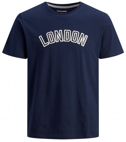 Jack & Jones JJCITY T-Shirt Navy - T-shirts - T-shirts i store størrelser - 2XL-14XL