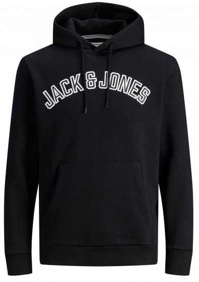 Jack & Jones JJCITY Hoodie Black - Trøjer og hættetrøjer - Trøjer og Hættetrøjer i store størrelser - 2XL-14XL