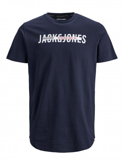 Jack & Jones JJTEO T-Shirt Navy - T-shirts - T-shirts i store størrelser - 2XL-14XL