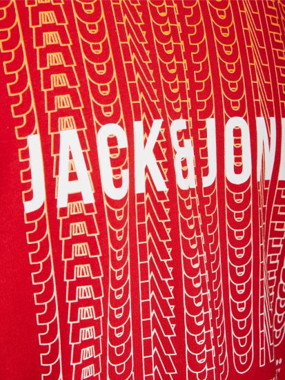 Jack & Jones JJCYBER T-Shirt Red - T-shirts - T-shirts i store størrelser - 2XL-14XL