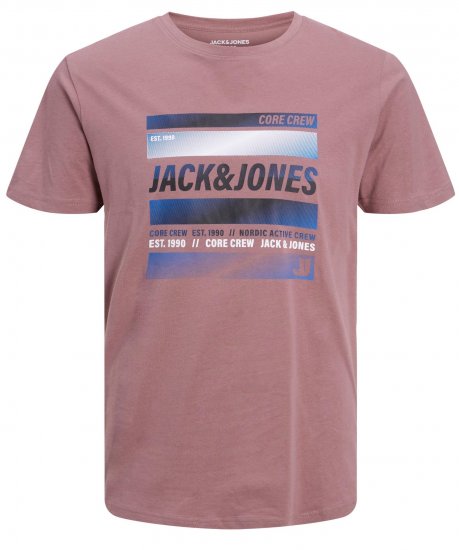 Jack & Jones JCOARC T-Shirt Twilight Mauve - T-shirts - T-shirts i store størrelser - 2XL-14XL