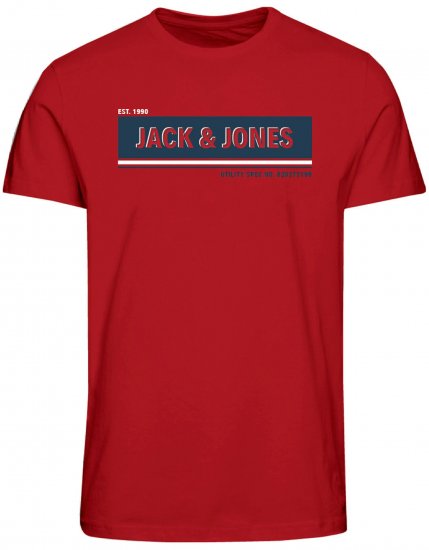 Jack & Jones JCOADAM T-Shirt Pompeian Red - T-shirts - T-shirts i store størrelser - 2XL-14XL
