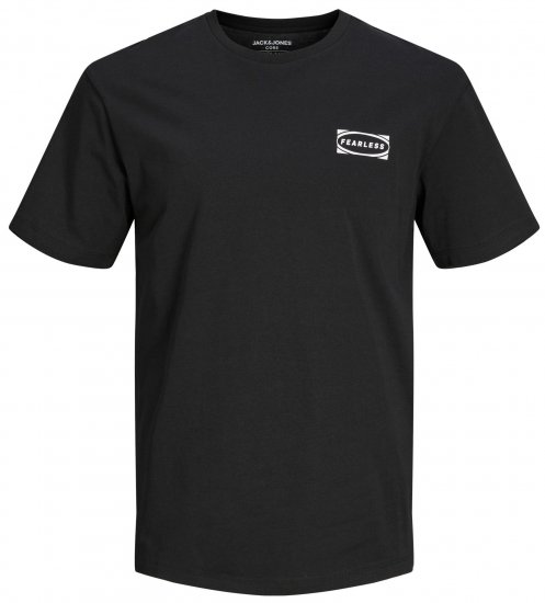 Jack & Jones JCOEDTN T-Shirt with Back Print Black - T-shirts - T-shirts i store størrelser - 2XL-14XL