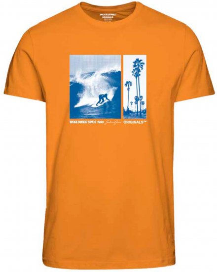 Jack & Jones JORBOOSTER T-Shirt Iceland Poppy - T-shirts - T-shirts i store størrelser - 2XL-14XL