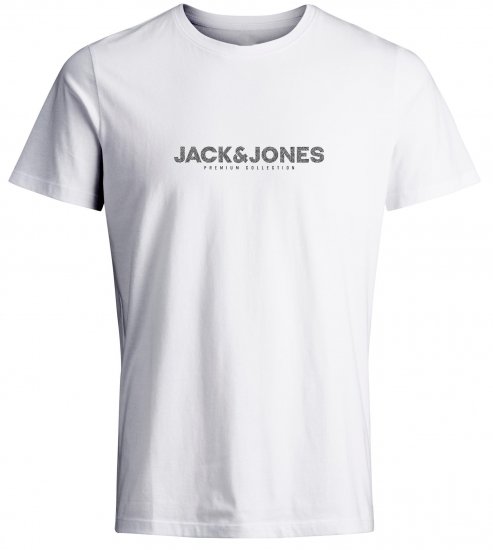 Jack & Jones JPRBLABOOSTER T-Shirt White - T-shirts - T-shirts i store størrelser - 2XL-14XL