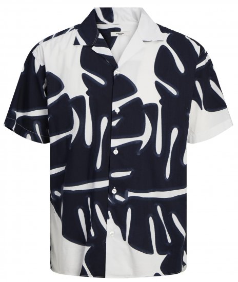 Jack & Jones JPRBLAPALMA RESORT Shirt Snow White - Skjorter - Skjorter til store mænd 2XL- 8XL