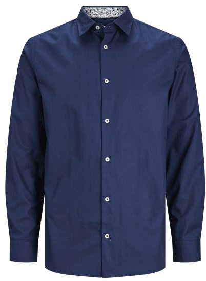 Jack & Jones JPRBLANORDIC DETAIL Shirt Perfect Navy - Skjorter - Skjorter til store mænd 2XL- 8XL