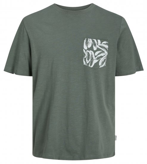 Jack & Jones JORLAFAYETTE POCKET T-Shirt Laurel Wreath - T-shirts - T-shirts i store størrelser - 2XL-14XL