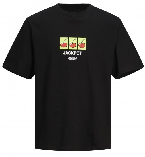 Jack & Jones JORBLOCKPOP T-Shirt Black - T-shirts - T-shirts i store størrelser - 2XL-14XL