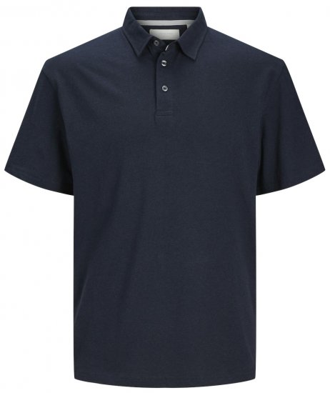 Jack & Jones JPRCC Soft Linen Blend Polo Night Sky - Polotrøjer - Polotrøjer 2XL-8XL