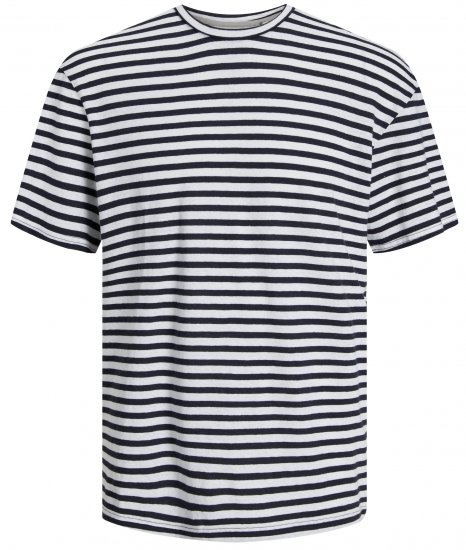 Jack & Jones JPRCC SOFT Linen Blend T-Shirt Night Sky - T-shirts - T-shirts i store størrelser - 2XL-14XL