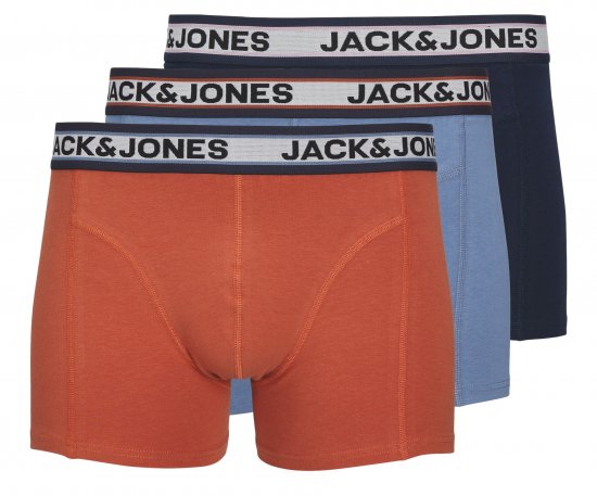 Jack & Jones JACMARCO SOLID Trunks 3-Pack Coronet Blue - Undertøj og badetøj - Badetøj og Undertøj i store størrelser 