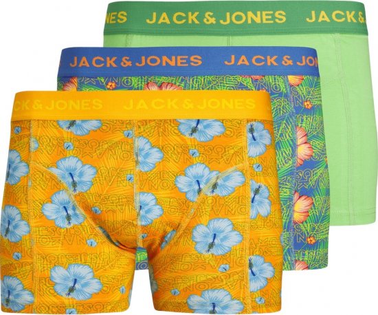 Jack & Jones JACHAWAII TRUNKS 3 PACK Palace Blue - Undertøj og badetøj - Badetøj og Undertøj i store størrelser 