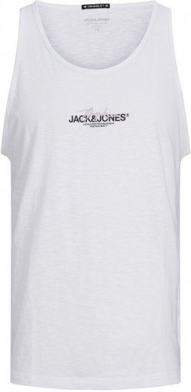 Jack & Jones JORARUBA BRANDING TANK TOP Bright White - T-shirts - T-shirts i store størrelser - 2XL-14XL