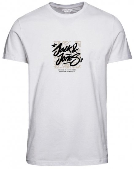 Jack & Jones JORSEQUOIA T-Shirt Bright White - T-shirts - T-shirts i store størrelser - 2XL-14XL
