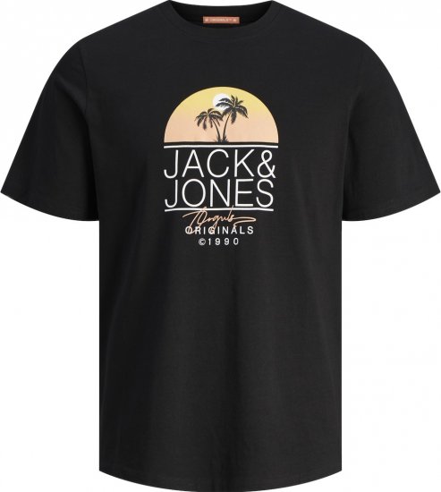 Jack & Jones JORCASEY T-Shirt Crew Neck Black - T-shirts - T-shirts i store størrelser - 2XL-14XL